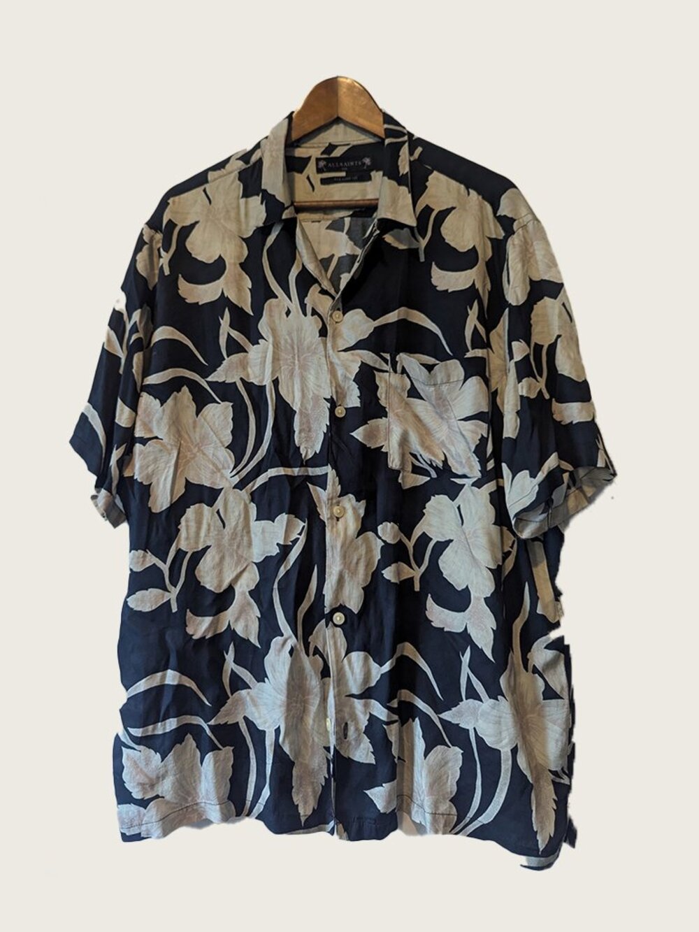 ALLSAINTS - Flower print viscose shirt - Sz XXL